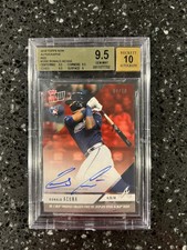 2018 Topps Now Ronald Acuna Jr 4/10 MLB Debut Auto Card 125E RC BGS 9.5 Braves