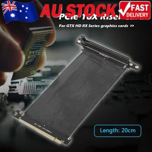 PCIe 3.0 16X Extension Cable 90 Degree 16X to 16X Ribbon Riser Card (20cm) - Afbeelding 1 van 12
