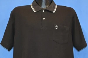 POLO DE GOLF VINTAGE AÑOS 80 ROPA DE SOL DE HOMBRE BOLSILLO PINGÜINO NEGRO BLANCO CAMISA GRANDE L - Imagen 1 de 5