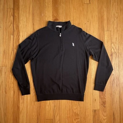 Pullover Peter Millar Crown Comfort Interlock Cuarto Cremallera M EE. UU. Abierto Pie Alado Foto 1 de 4