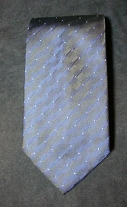 EUC Boss Hugo Boss 100% Silk 58" Dark Blue Black Polka Dot Tie - Picture 1 of 6