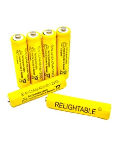 6 PCS RELIGHTABLE 400mAh AAA NiCd 1.2v Rechargeable Batteries Garden Solar U6 - Picture 1 of 1