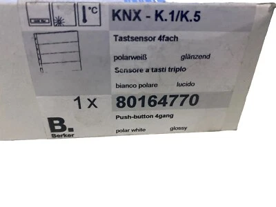 Tastsensor 4fach Komfort mit Beschriftungsfeld KNX K.1 polarweiß glänzend - Bild 1 von 3
