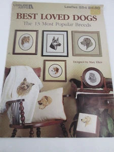 Leisure Arts BEST LOVED DOGS Counted Cross Stitch Pattern BOOKLET Pamphlet Only - Picture 1 of 3
