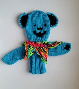 Teal, Neon Knit GOLF CLUB DANCING BEAR HEADCOVER for hybrid, iron, Small Wood - Picture 1 of 1