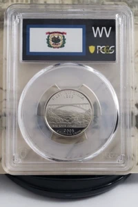 2005-S State Label - Proof Quarter - West Virginia - PCGS PR70DCAM - Tops! 9552 - Picture 1 of 6