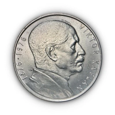 CZECHOSLOVAKIA. 1976, 100 Korun, Silver - Victor Kaplan, Austrian Engineer B - Image 1 of 3