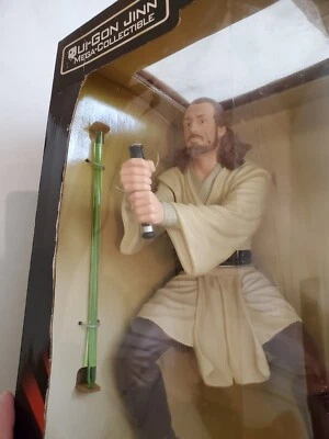 Star Wars Episodio 1 Qui-Gon Jinn Mega Coleccionable Precuela Sable de Luz--Se enciende Foto 1 de 4