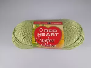Red Heart Carefree Cotton Blend Yarn - 3.5 oz - Light Green - Kiwi #6643 - Picture 1 of 2