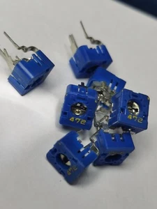 (5 PCS) 4.7K Ohm Trimpot 6mm Linear Top Adjustment Variable Resistor 472 - Picture 1 of 1