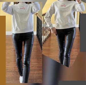 French Connection Crewneck Sweatshirt in Dove Gray w/ "Cherie" Size S NWT - Picture 1 of 6