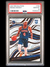 Moses Moody RC (PSA 10, POP 7) - 2021 Revolution #104 Rookie Card - GS Warriors