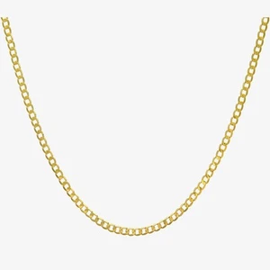 Collar de cadena de oro amarillo de 9 quilates de 18 pulgadas UFC100 18~ - Imagen 1 de 3
