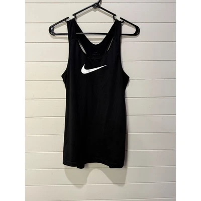 Nike Dri Fit Black Racerback Tank Top Athletic Workout Gym Shirt Women's M - Image 1 of 4