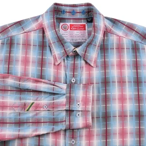 Robert Graham Freshly Laundered Blue Red Embroidered Check Button Up Shirt XXL - Picture 1 of 7