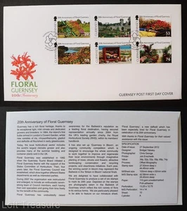 Guernsey Stamps: "Floral Guernsey - 20th Anniversary" First Day Cover 2012 - Picture 1 of 3