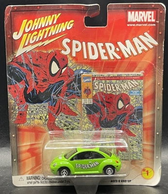 Johnny Lightning #1 Spider-Man #1 Marvel Comics McFarlane 1998 Volkswagen Beetle Foto 1 de 4