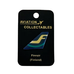 10328 FINNAIR FINLAND AIRLINES TAIL PIN TAIL FIN LAPEL PIN BADGE - AVIATION - Picture 1 of 2