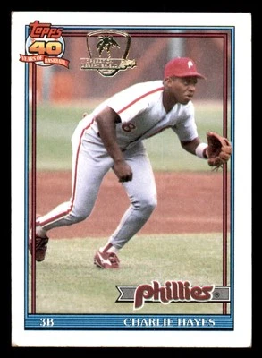 1991 Topps Desert Shield Charlie Hayes #312 VG Baseball Card - Image 1 of 2