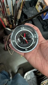 VECCHIO OROLOGIO VINTAGE MONTAGGIO A COLONNA CROMATO ACCESSORIO BARCA  - Foto 1 di 1