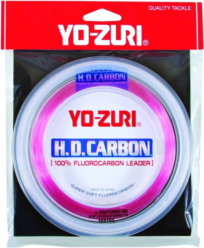 Yo-Zuri H.D. Carrete de muñeca de fluorocarbono línea Leader de 100 yardas, 20 libras, rosa  Foto 1 de 1