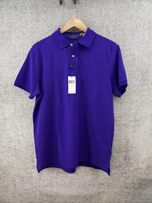 Polo Ralph Lauren Classic Fit Mesh Polo Shirt Mens Large Purple Cotton - Image 1 of 4