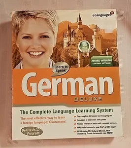 Learn to Speak German 5 Audio CD Deluxe Edition by eLanguage Sealed - Foto 1 di 4