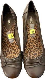 Vintage Mudd Damen 9 1/2 Wedges Braun Y2K Klassisch Arbeit Zeitlos. - Bild 1 von 7