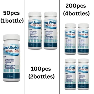 200PCS Chlorine Dip Test Strips Swimming Pool Water SPA Hot Tub PH Tester Paper - Picture 1 of 23