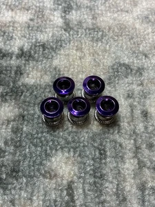 Chainring Bolts Single Speed 5 Bolts  Old School Bmx Candy Purple - Picture 1 of 1