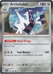 Pokemon - Archaludon #107/142 - SV07: Stellar Crown Holo - Picture 1 of 2