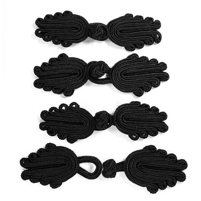 4 juegos de cierre de ranas de tela vintage de 2-3/4", cierre de rana china, SP-2834 Foto 1 de 3