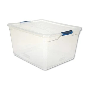 Rubbermaid Basic Latch-Lid Container 18 5/8w x 23 1/2d x 12 1/4h 71qt Clear - Picture 1 of 1