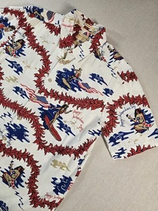 Quicksilver Waterman Hawaiian Aloha Shirt Men’s  M Independence Day AOP Tropical - Picture 1 of 12