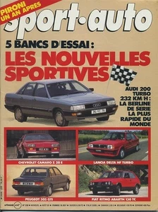 SPORT AUTO n°259 08/1983 avec encart & poster AUDI 200 TURBO LANCIA DELTA HF - Imagen 1 de 1