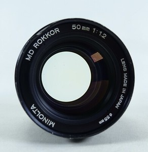 Minolta MD Rokkor 50mm f/1.2 Standard Prime MF Lens In Good Condition.