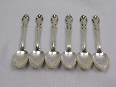 6 Antique Gorham MELROSE Sterling Silver Demitasse Spoons Flatware 91 Grams - Image 1 of 4