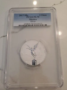 2017 Mexico 2oz Silver Libertad Reverse Proof PCGS PR70 - Low Minatge of 2,000 - Picture 1 of 2