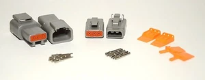 2 x Deutsch DTM 3-Pin Connector Kit 20-22AWG Solid Contacts (Made in USA) - Bild 1 von 3