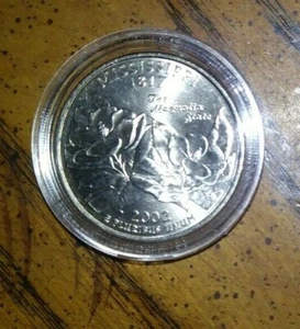 2002 P - Mississippi State Quarter (UNCURCULATED) + COIN CAPSULE! - Picture 1 of 2