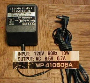Potrans AC Adapter WP410608A 8.5vac 0.7a 700ma 5.5mm O.D. 2.2 I.D. Barrel Wall - Picture 1 of 1
