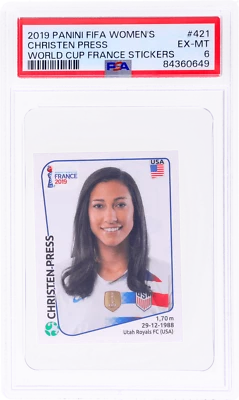 Pegatinas Panini Copa Mundial Femenina FIFA 2019 Christians Press #421 PSA 6 Foto 1 de 2