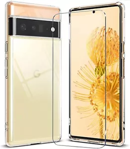 For GOOGLE PIXEL 6 CASE + TEMPERED GLASS SCREEN PROTECTOR CLEAR SHOCKPROOF COVER - Picture 1 of 12