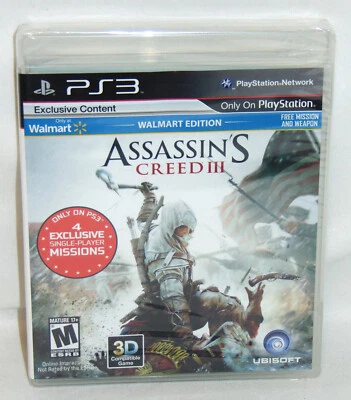 Assassin's Creed III Walmart Edition PS3 PlayStation 3 Complete Factory Sealed - Image 1 of 4