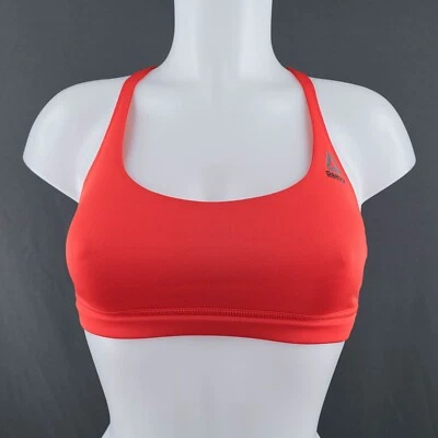 Sujetador deportivo Reebok XXS naranja triatlón espalda gimnasio yoga atlético correr crossfit activo Foto 1 de 4