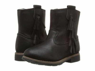 Botas Carter's "Apache C" Negras con Flecos Niña Infante/Niño Pequeño Talla 6 Nuevas con Etiquetas Foto 1 de 4