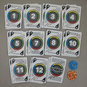 2013 Sorry Game Replacement Cards (2) Pieces - Picture 1 of 25