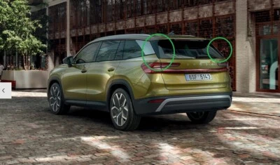 Spoiler traseiro defletor lateral original Skoda Kodiaq II preto 57H827931A 57H827932A - Imagem 1 de 4