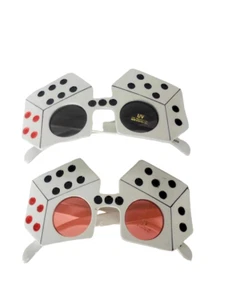 11 Dice Party Sunglasses Las Vegas Craps Casino Sun Glasses Funny Eyewear NEW - Picture 1 of 10