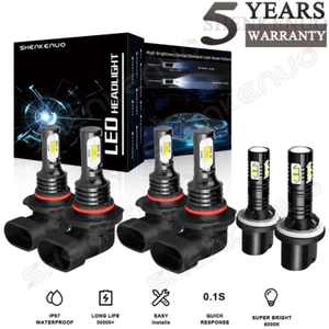For GMC Yukon XL 1500 2500 2000-2006 LED Headlight High/Low Fog Light Bulbs Kit - Picture 1 of 11